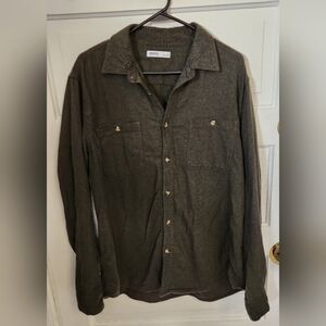 Men's Sonoma Olive green Flannel Shirt size Large
